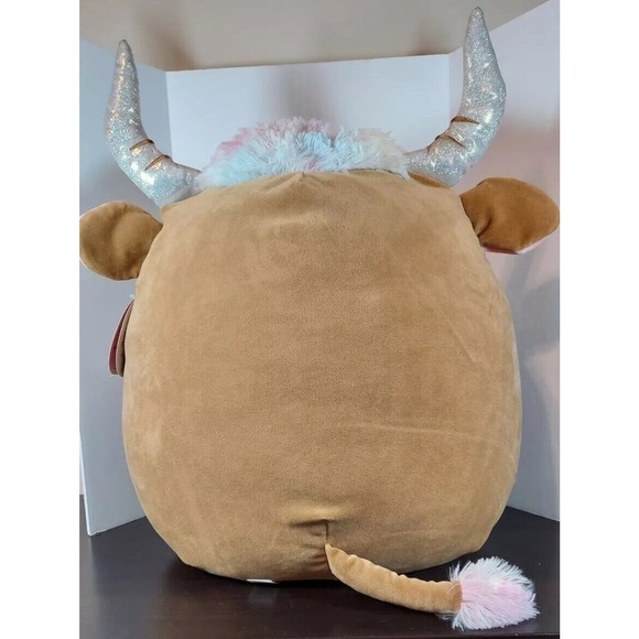 NWT Squishmallow CANDELA The Highland Cow 16" Valentines 2023 Rainbow - Picture 3 of 6